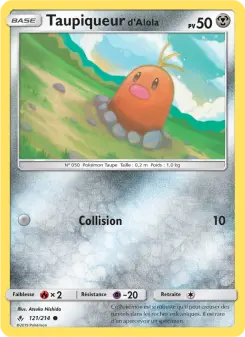 Carte Pokémon Taupiqueur d’Alola