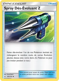 Carte Pokémon Spray Dés-Évoluant Z