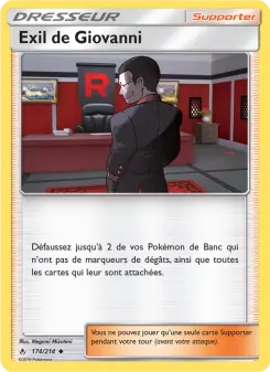 Carte Pokémon Exil de Giovanni