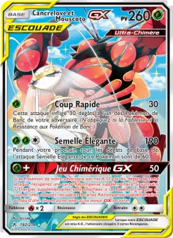 Carte Pokémon Cancrelove et Mouscoto GX