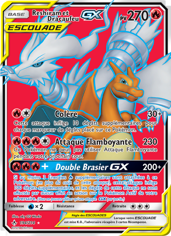 Reshiram et Dracaufeu GX