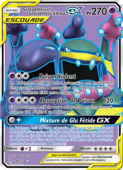 Carte Pokémon Grotadmorv et Grotadmorv d’Alola GX