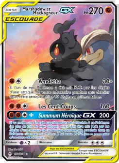 Carte Pokémon Marshadow et Mackogneur GX