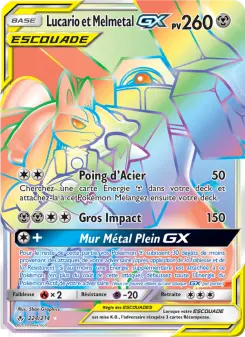 Carte Pokémon Lucario et Melmetal GX
