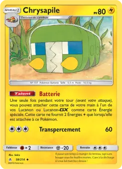 Carte Pokémon Chrysapile