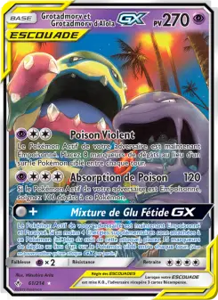 Carte Pokémon Grotadmorv et Grotadmorv d’Alola GX