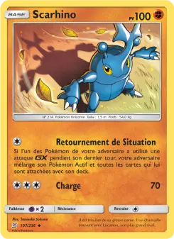 Photo carte Pokemon Scarhino Harmonie des Esprits 107/236