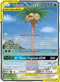 Carte Pokémon Brindibou et Noadkoko d’Alola GX