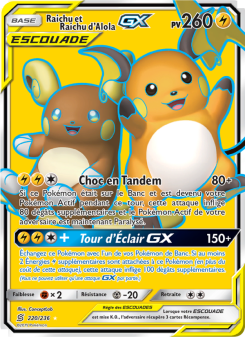 Raichu et Raichu d’Alola GX