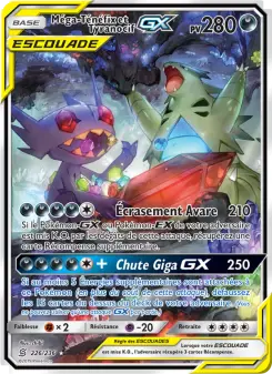 Carte Pokémon Méga-Ténéfix et Tyranocif GX