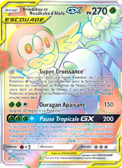 Carte Pokémon Brindibou et Noadkoko d’Alola GX
