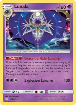 Photo carte Pokemon Lunala Éclipse Cosmique 102/236