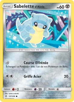 Carte Pokémon Sabelette d’Alola