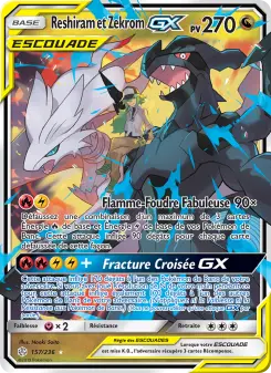 Carte Pokémon Reshiram et Zekrom GX