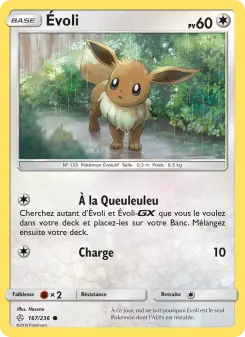 Photo carte Pokemon Évoli Éclipse Cosmique 167/236