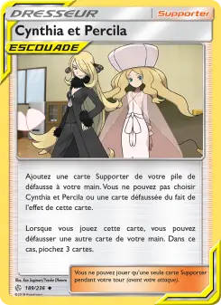 Carte Pokémon Cynthia et Percila