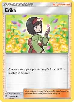 Photo carte Pokemon Erika Éclipse Cosmique 191/236