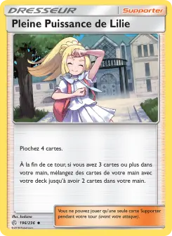 Carte Pokémon Pleine Puissance de Lilie