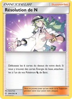 Photo carte Pokemon Résolution de N Éclipse Cosmique 200/236