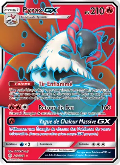 Photo carte Pokemon Pyrax GX Éclipse Cosmique 213/236