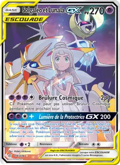 Carte Pokémon Solgaleo et Lunala GX