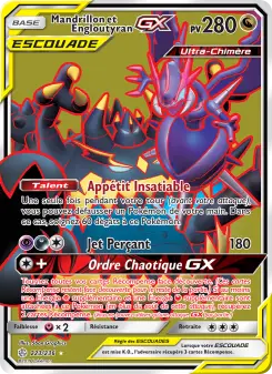 Carte Pokémon Mandrillon et Engloutyran GX