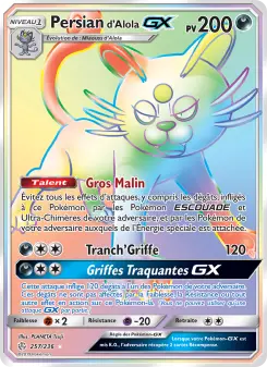 Carte Pokémon Persian d’Alola GX