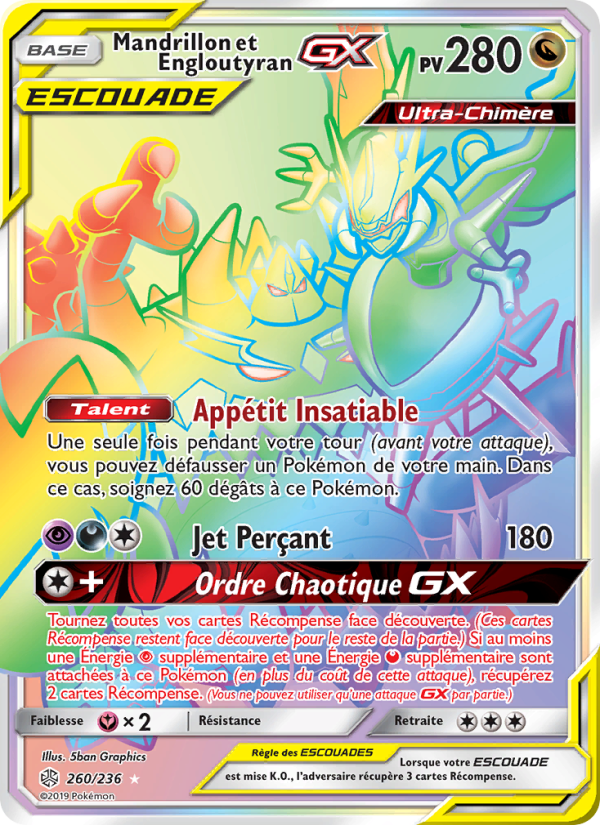 Mandrillon et Engloutyran GX