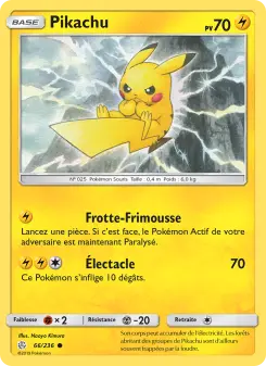 Photo carte Pokemon Pikachu Éclipse Cosmique 66/236