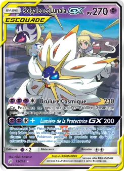 Carte Pokémon Solgaleo et Lunala GX