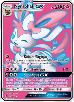 Photo carte Pokemon Nymphali GX Gardiens Ascendants 140/145
