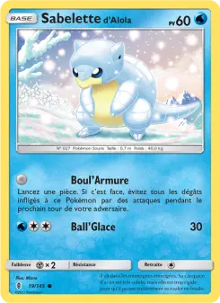Carte Pokémon Sabelette d’Alola