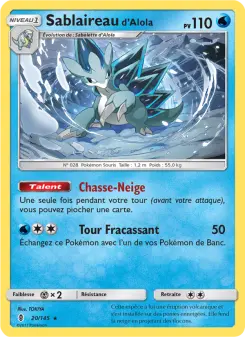 Carte Pokémon Sablaireau d’Alola