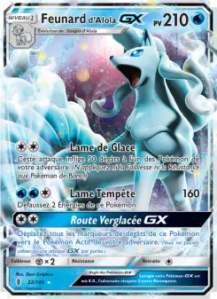Carte Pokémon Feunard d’Alola GX