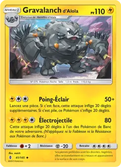 Carte Pokémon Gravalanch d’Alola
