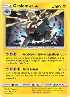 Carte Pokémon Grolem d’Alola