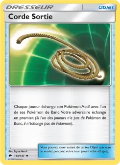 Carte Pokémon Corde Sortie