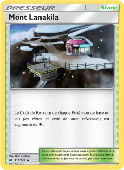 Photo carte Pokemon Mont Lanakila Ombres Ardentes 118/147