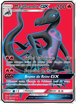 Carte Pokémon Malamandre GX