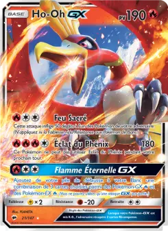 Photo carte Pokemon Ho-Oh GX Ombres Ardentes 21/147