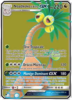 Carte Pokémon Noadkoko d’Alola GX
