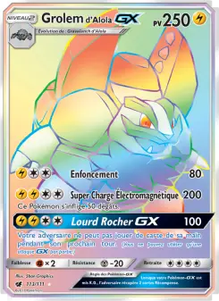 Carte Pokémon Grolem d’Alola GX