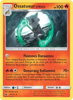 Carte Pokémon Ossatueur d’Alola