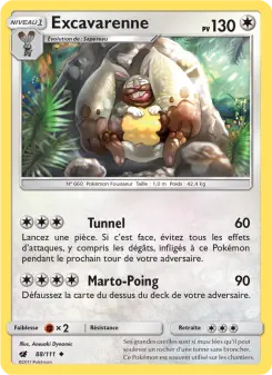 Carte Pokémon Excavarenne