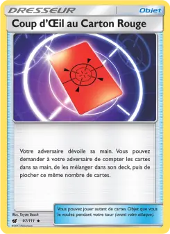 Carte Pokémon Coup d’Œil au Carton Rouge