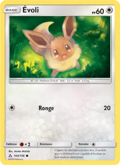 Photo carte Pokemon Évoli Ultra-Prisme 104/156