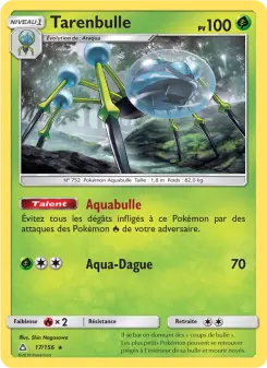 Carte Pokémon Tarenbulle