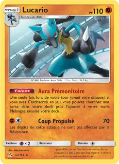 Photo carte Pokemon Lucario Ultra-Prisme 67/156