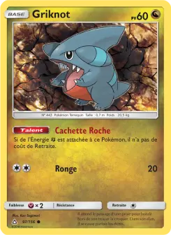 Photo carte Pokemon Griknot Ultra-Prisme 97/156