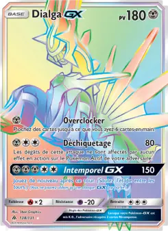 Photo carte Pokemon Dialga GX Lumière Interdite 138/131